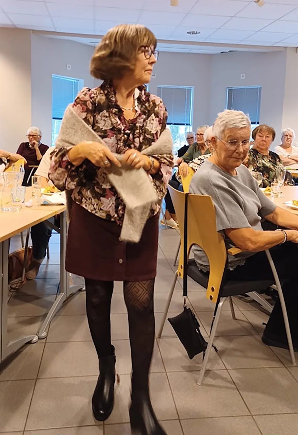 Även Gun Nilsson agerade mannekäng